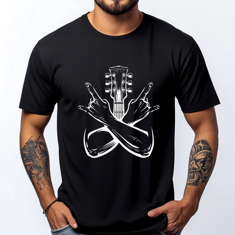 

E Guitar Guitaris Band Funny Graphic T Shirts Woman Tshirts Men England Style Fall Clothes Aesthetic Breathable New Year 2025