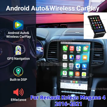 Ekran radia samochodowego MZ 14,5 cala z Androidem 14 i CarPlay do Renault Koleos Megane 4 2016-2021, radio samochodowe, odtwarzacz multimedialny, odtwarzacz wideo, GPS, jednostka główna.