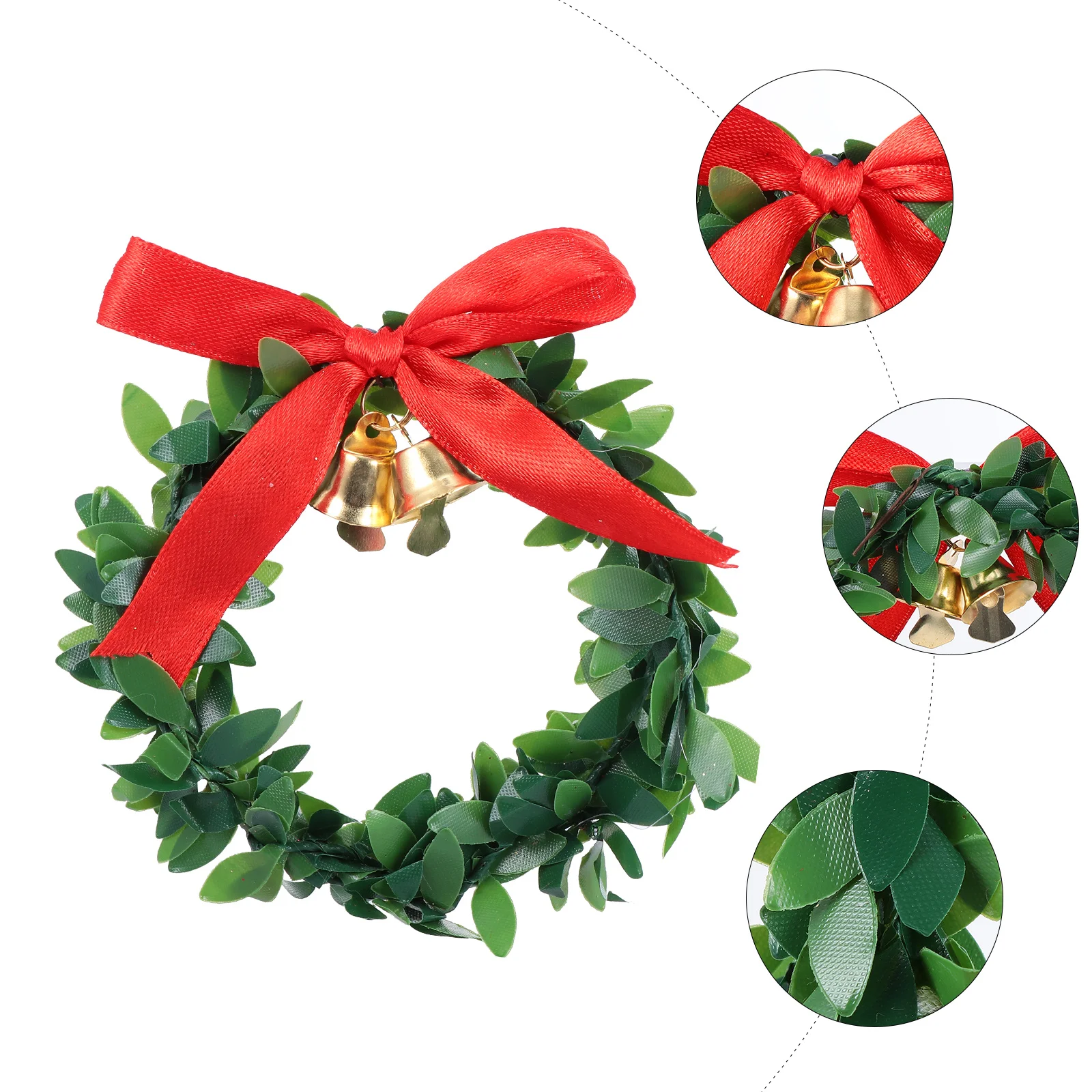 

10Pcs Leaves Garland Simulation Christmas Wreath Door Wall Decoration Xmas Garland Decor Festival Ornament Hanging Decor