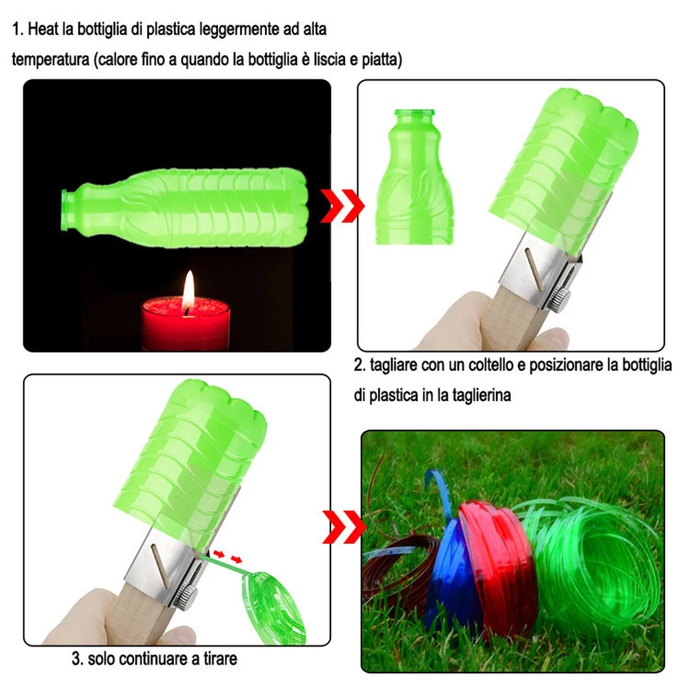 DIY Plastic Bottle Cutter Manual Rope Making Machine Portable Strip Tool Recycling Gadget Outdoor Survival Camping Craft Gear