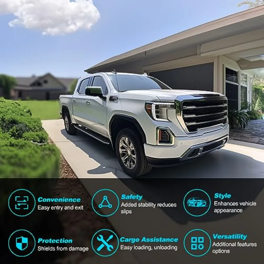 6 لوحات تشغيل متوافقة مع 20192025 Dodge Ram 1500 New Body Crew Cab لا تناسب Ram Classic Side Step Nerf Bar Textured Bl #4