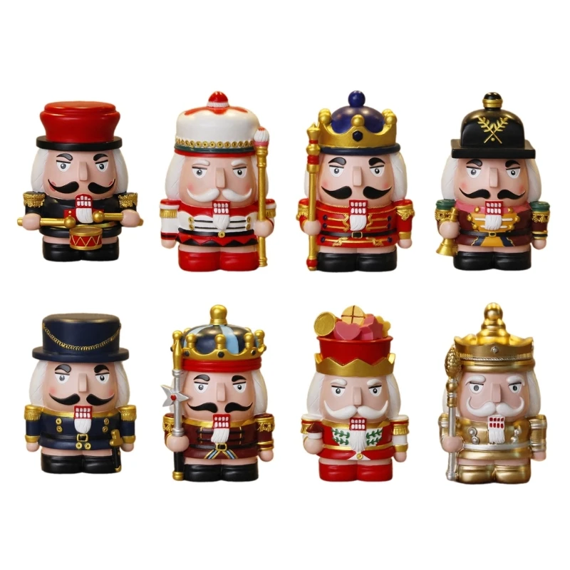 

Christmas Nutcrackers Resins Figure Coin Banks Festives Holiday Decorative Money Saving Toy for Kids