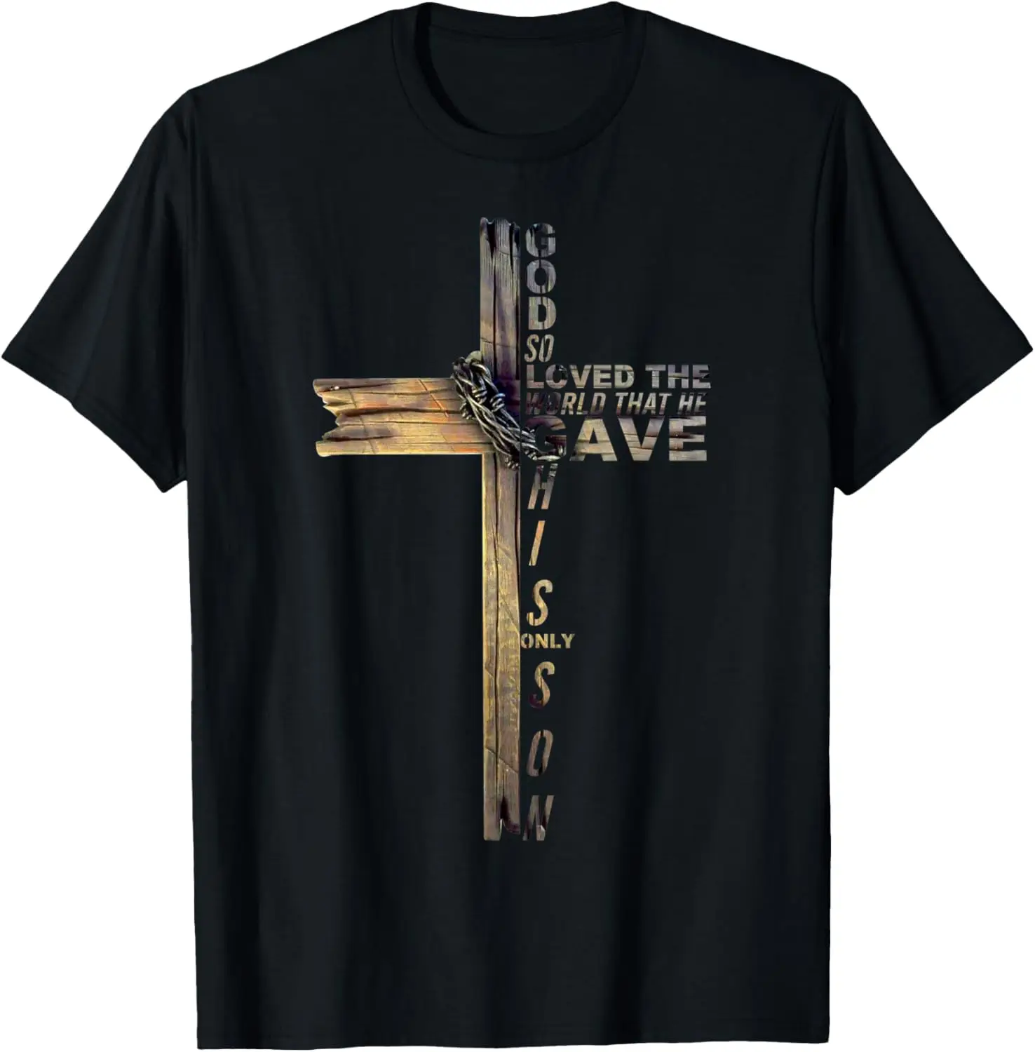 John 3:16 Christian Cross Bible T-Shirt