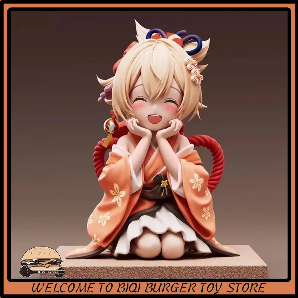 

Genshin Impact Yoimiya фигурка аниме 14 см Kawaii улыбающаяся фигурка Gk статуя фигурка модель коллекция кукол украшения настольные игрушки