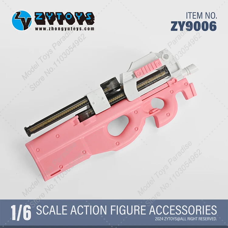 ZYTOYS ZY9004-6 soldado a escala 1/6, Mini pistola P90 colorida, armas estáticas no lanzadores, apto para cuerpo de figura de acción de 12 pulgadas
