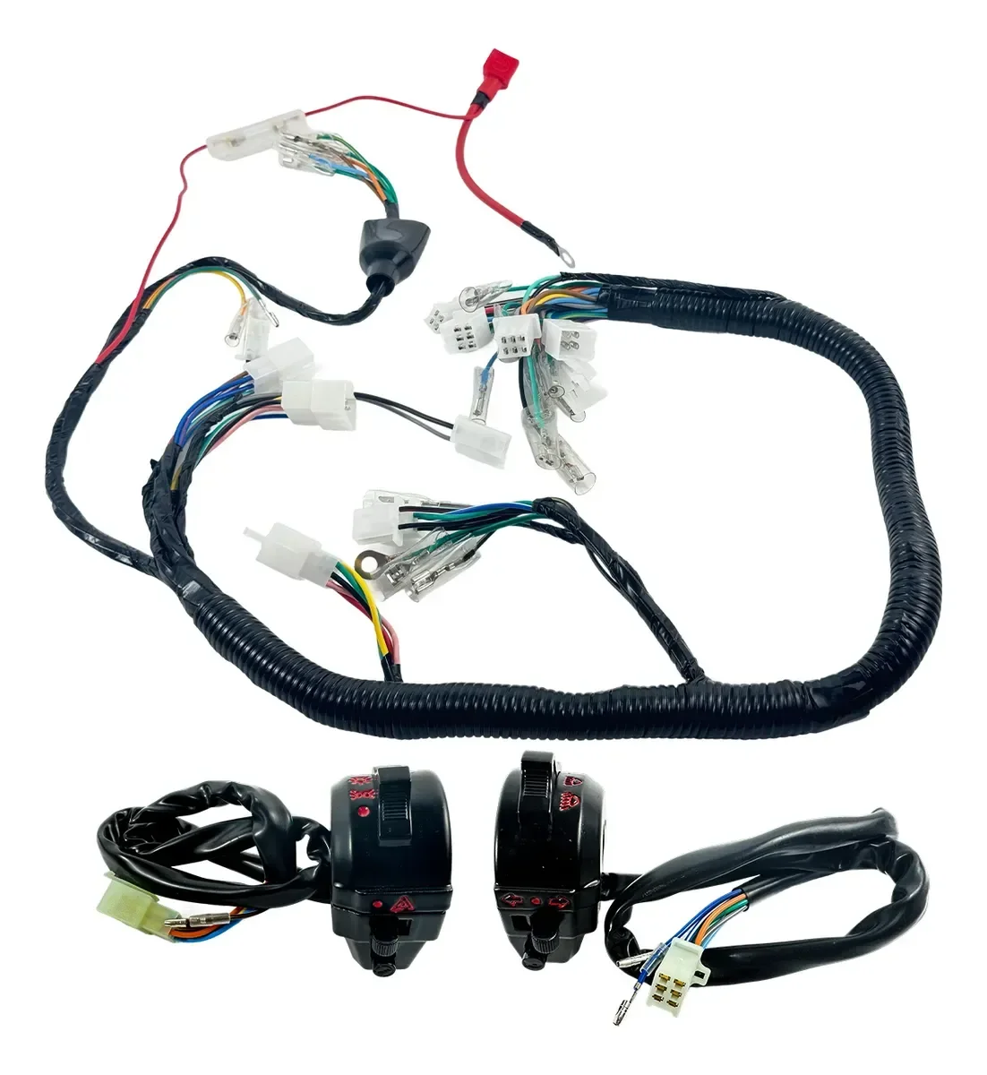 Motorcycle Full Electrics Wiring Harness For Honda CG125 ZJ125 Italika DT125 FT125 Switch Steering Ignition Headlight Control