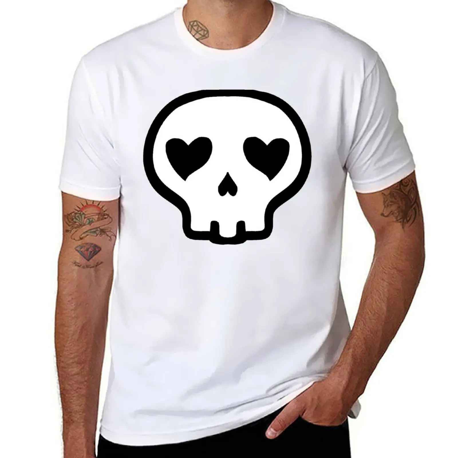

Heart Skull T-Shirt graphic t shirts for man anime t shirts for man T-Shirt