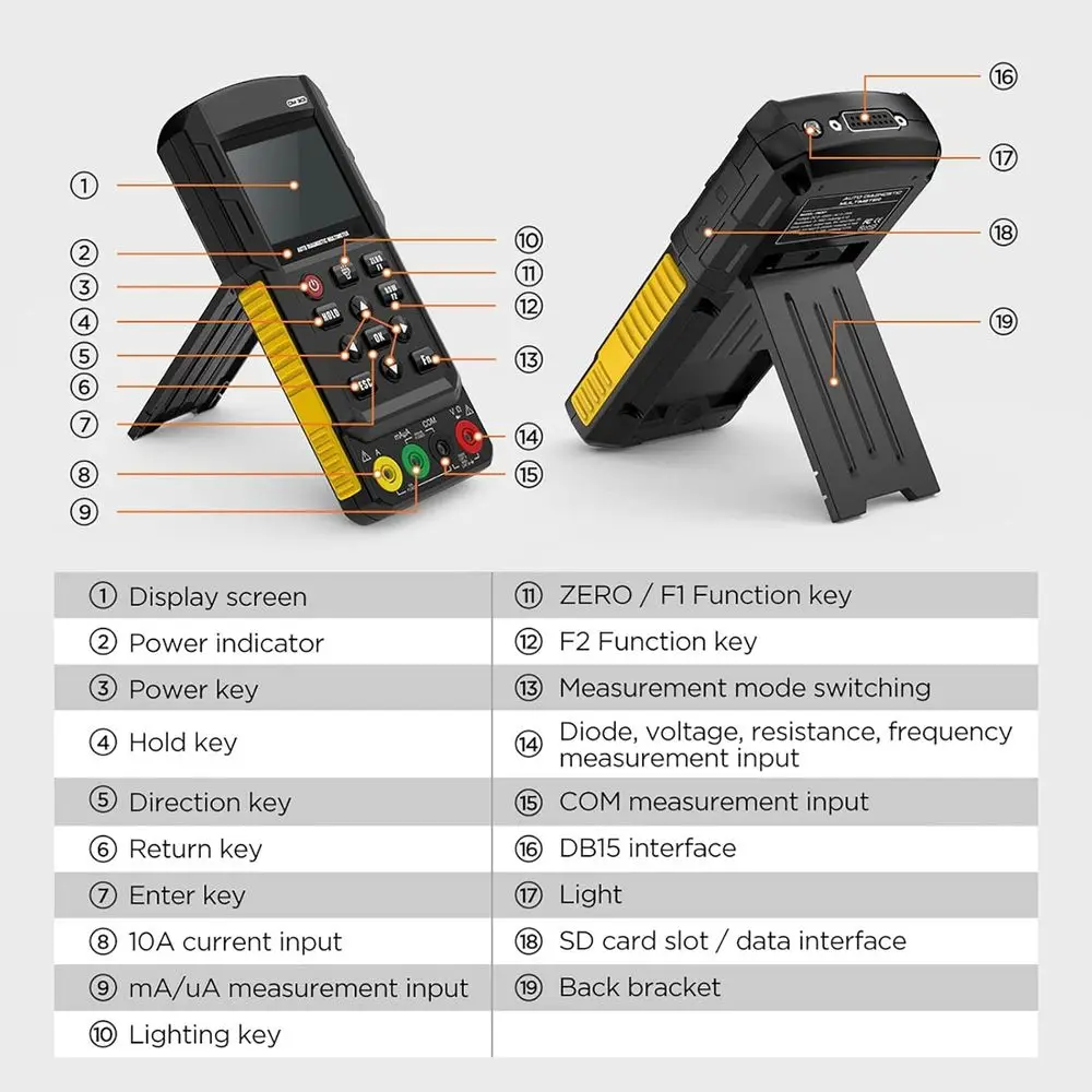 Digital Electrical Multimeter Multimeter Oscilloscope with 12 Functions