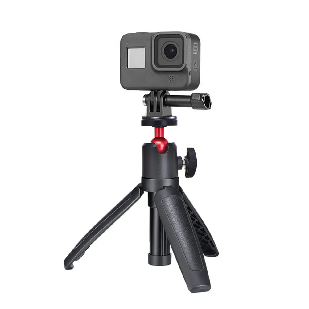 

4 Inch Screw Camera Phone Holder Aluminum Alloy Telescopic Height Adjustable Tripod Support Anti Slip Pad Outdoor