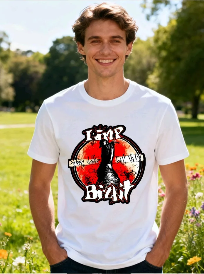 

The Trendy Harajuku Millennium Short-sleeved T-shirt By The Rock Band Limp Bizkit Is Suitable for Both Men and Women