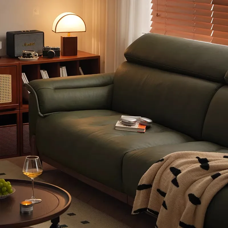 Sofa living room first floor antique sofa minimalist light luxury black walnut sofa 5