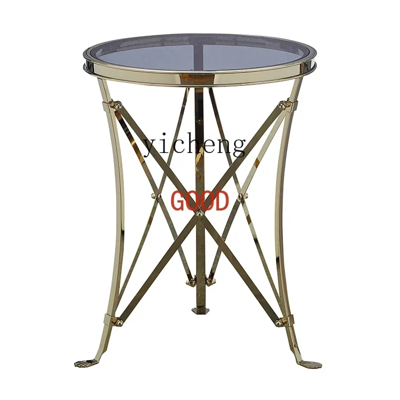 

Sofa Modern Simple Stainless Steel Small Coffee Table Removable Home Living Room Corner Table