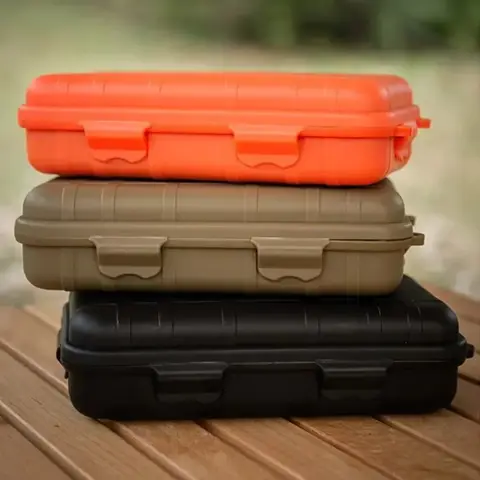 1PC EDC 도구 상자 야외 캠핑 생존 키트 충격 방지 방수 케이스 봉인 된 상자 생존 보관 상자 하이킹 액세서리