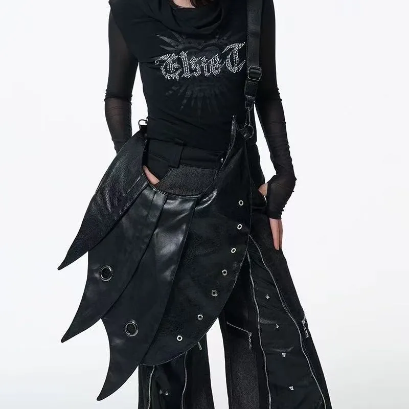 

2025 Новая броневая сумка в стиле панк, нишевый дизайн, универсальная простая и вместительная сумка на одно плечо, сумка через плечо подмышками