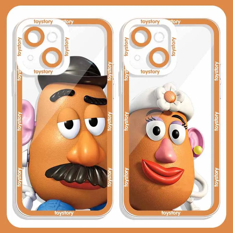 Disney Toy Story Mr Potato Head Case For iPhone 15 14 Pro Max 13 12 Mini 11 Pro XR XS X 8 7 6 6S Plus SE 2020 Protective Cover