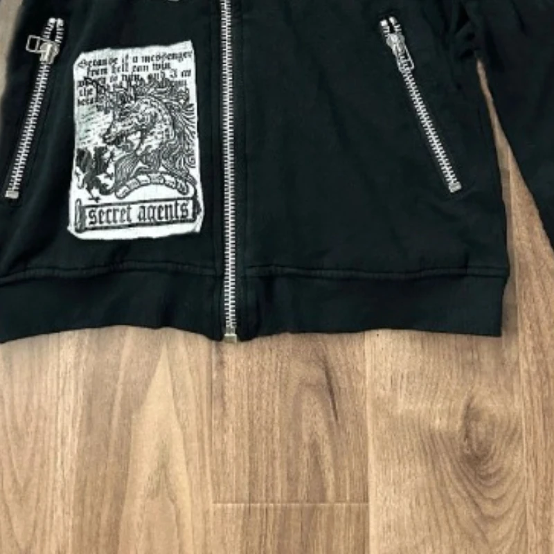 Women's Autumn Tops Coat Spring Sweatshirt Hooded Zipper Retro Street Style Skinny Loose Casual Simple Advanced Design Fashion