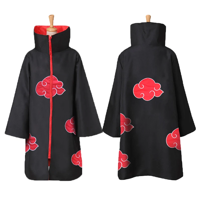 Anime Hokage Akatsuki Cosplay Ninja Costume Cloaks with Headband Pain Uchiha Itachi Sasuke Sasori Kakuzu Comic Con Clothes