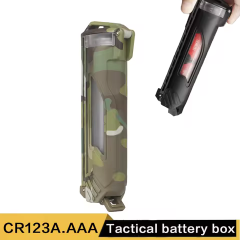 Tactical battery storage box, outdoor waterproof battery storage box container box, CR123 AAA AA battery box