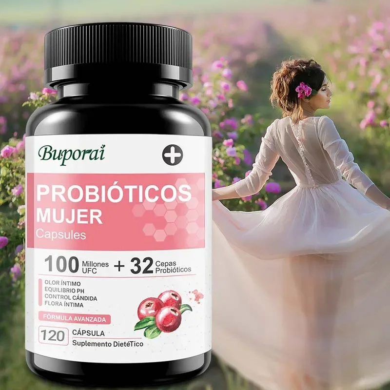 كبسولات PROBIOTICOS MUJER - تعمل على تجديد نباتات الأمعاء، وتحسن الهضم، وتساعد في صحة المسالك البولية، وتوازن PH #1