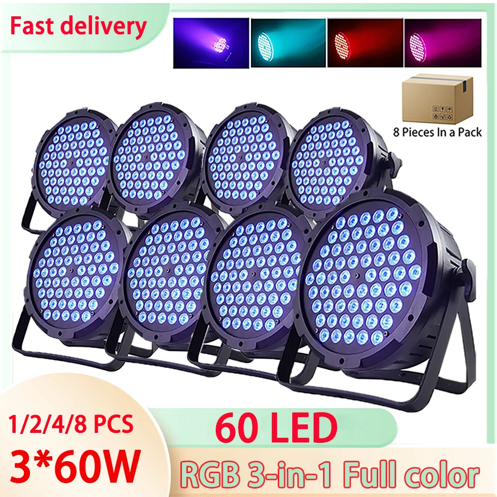 60LED RGBW 3IN1 DMX 51236 LED المرحلة كامل اللون الاسمية تأثير الإضاءة DJ ديسكو حفلة عطلة عيد الميلاد بار نادي الزفاف تظهر أضواء