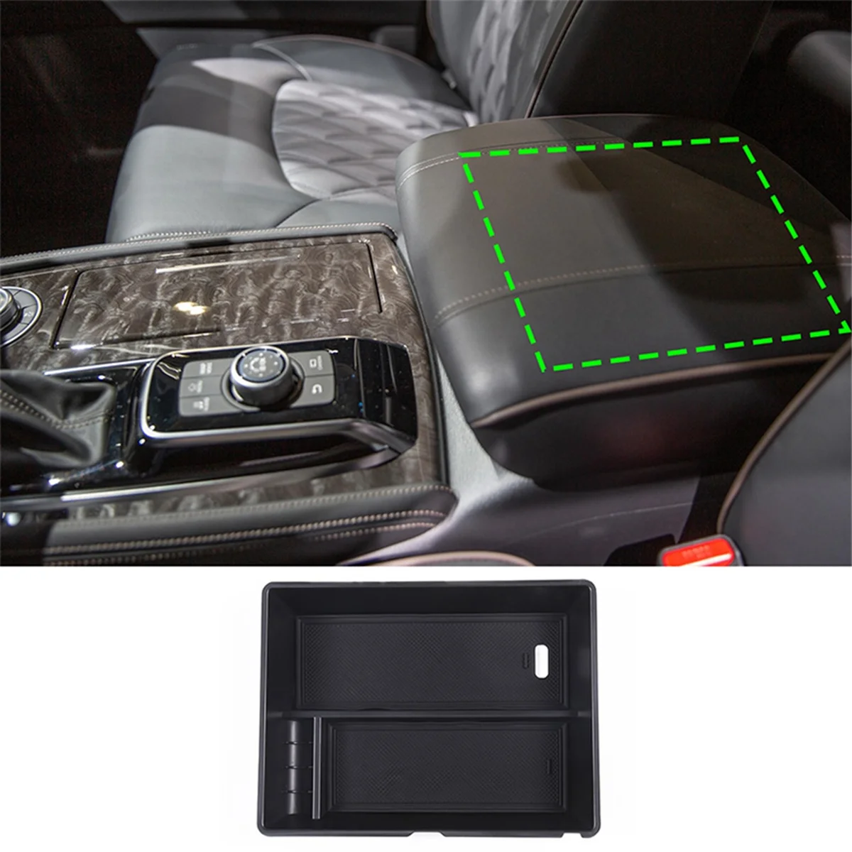 For Nissan Patrol 2023 Car Center Console Organizer Armrest Storage Box Tray Interior Accessories