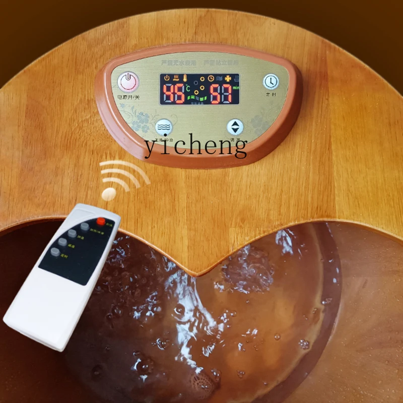 TQH электрическое отопление, постоянная температура, дубовая ванна для ног, бытовое ведро для ног, автоматическая терапия икроножных ног