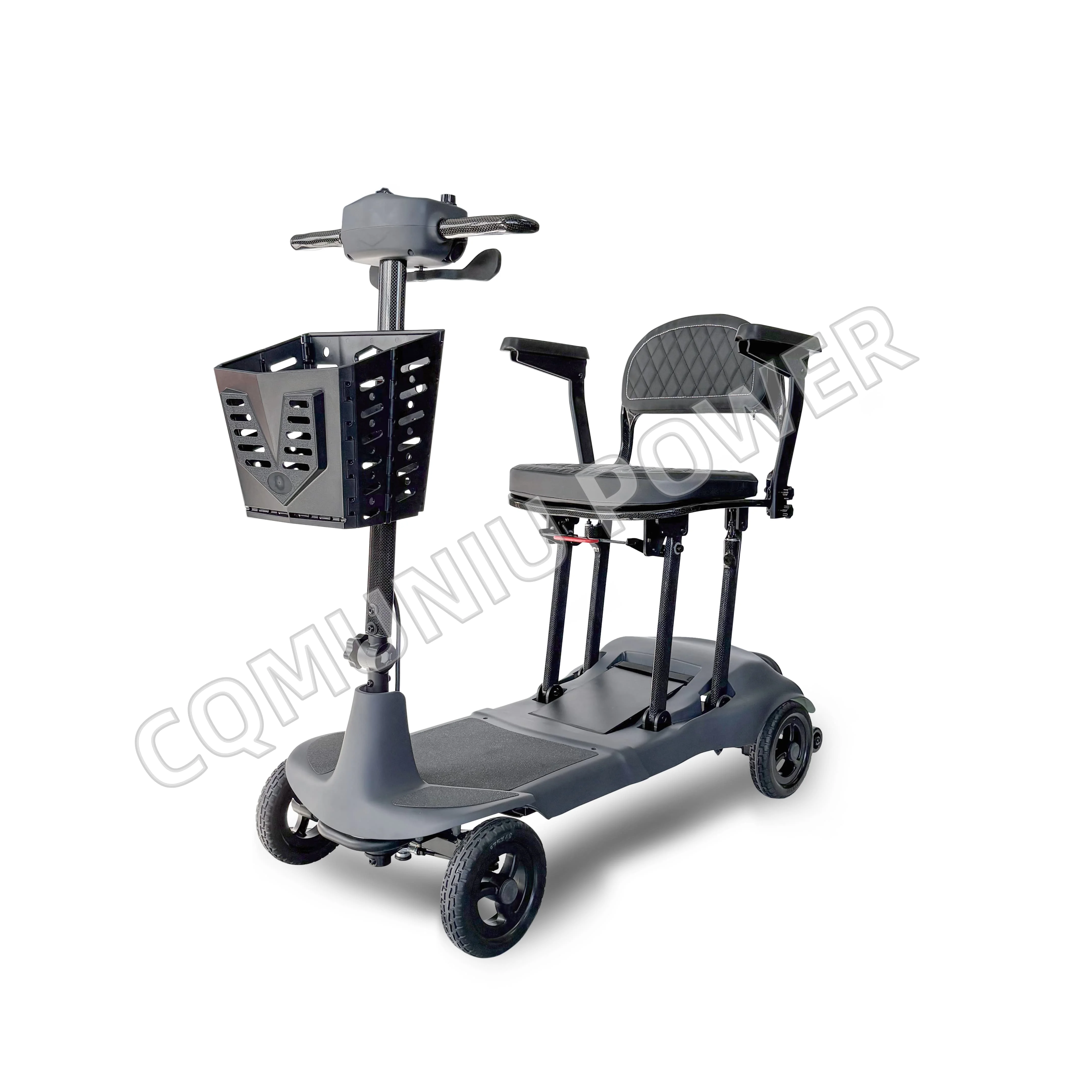MUNIU POEWER MNT580 Auto-Operated E-Scooter Lightweighted Folding Easy-Carry EM Brake Long-Lasting High-Mileage Carbon Fiber