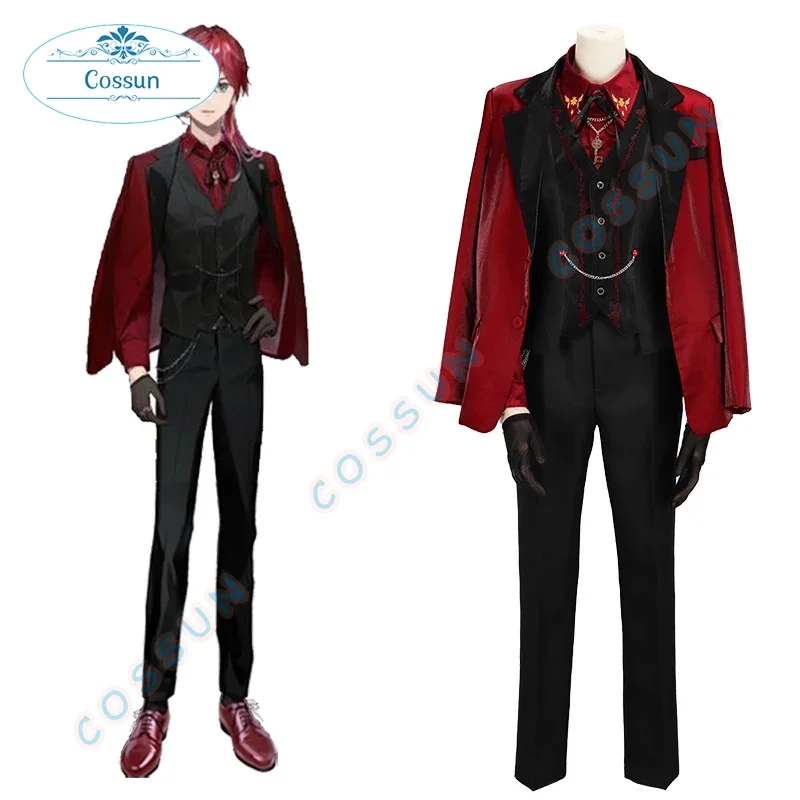 

[Customized] Vtuber Lauren Iroas 3rd Anniversary Clothes Game Suit Handsome Cosplay Costume Halloween Party Role Play Outfit