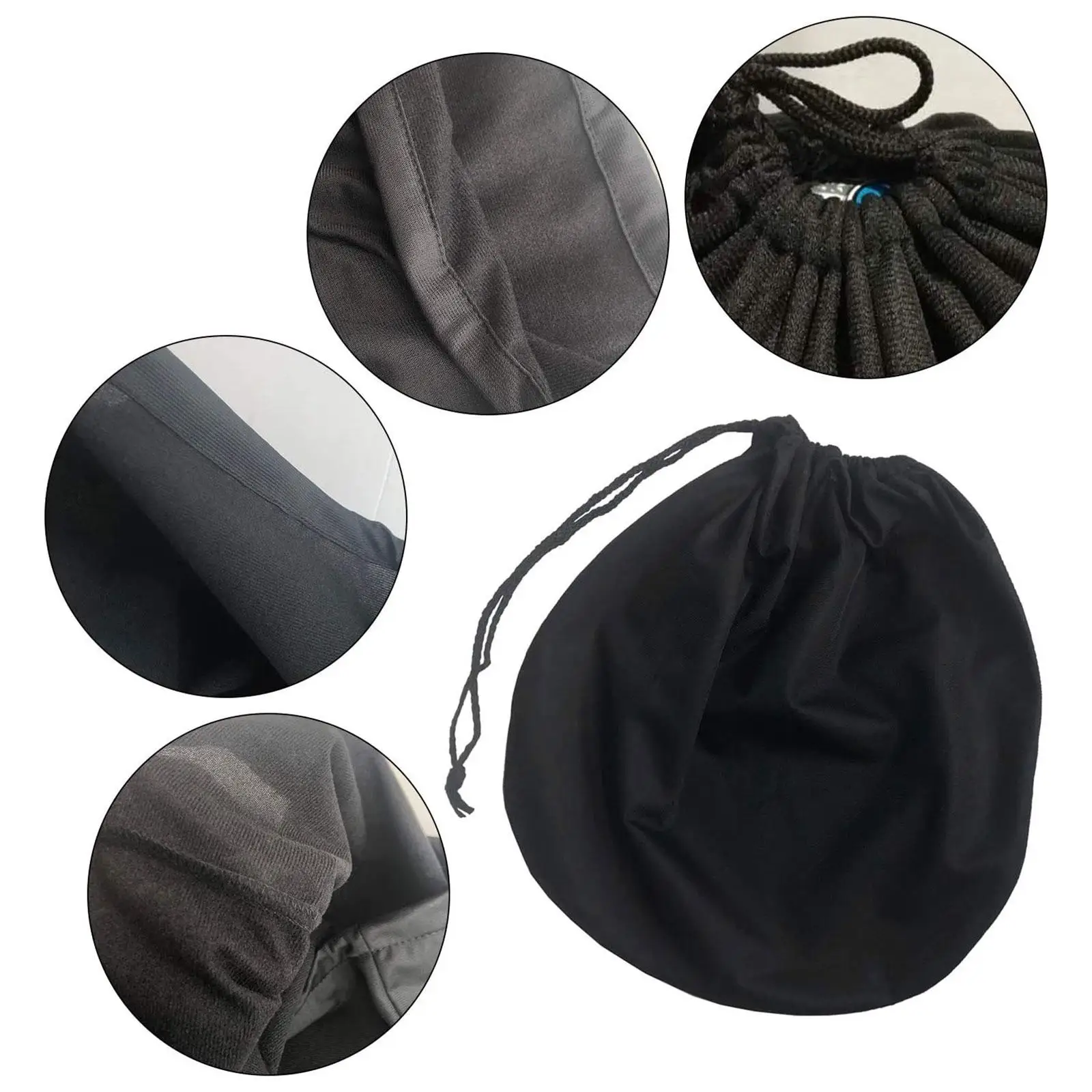 Helmet Bag Plush Soft Drawstring Pocket Dust Proof Good Toughness Full Half Helmet Storage Bag For Motorcycle Cycling Scoot C3z0