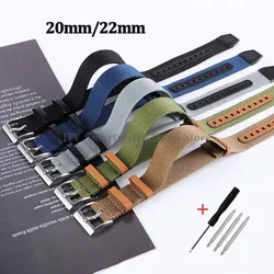 20mm 22mm Braided Nylon Watch Band for Seiko Military Sport Bracelet for Omega for Huawei Watch Gt2/3/4 Wrist Band Woven Strap