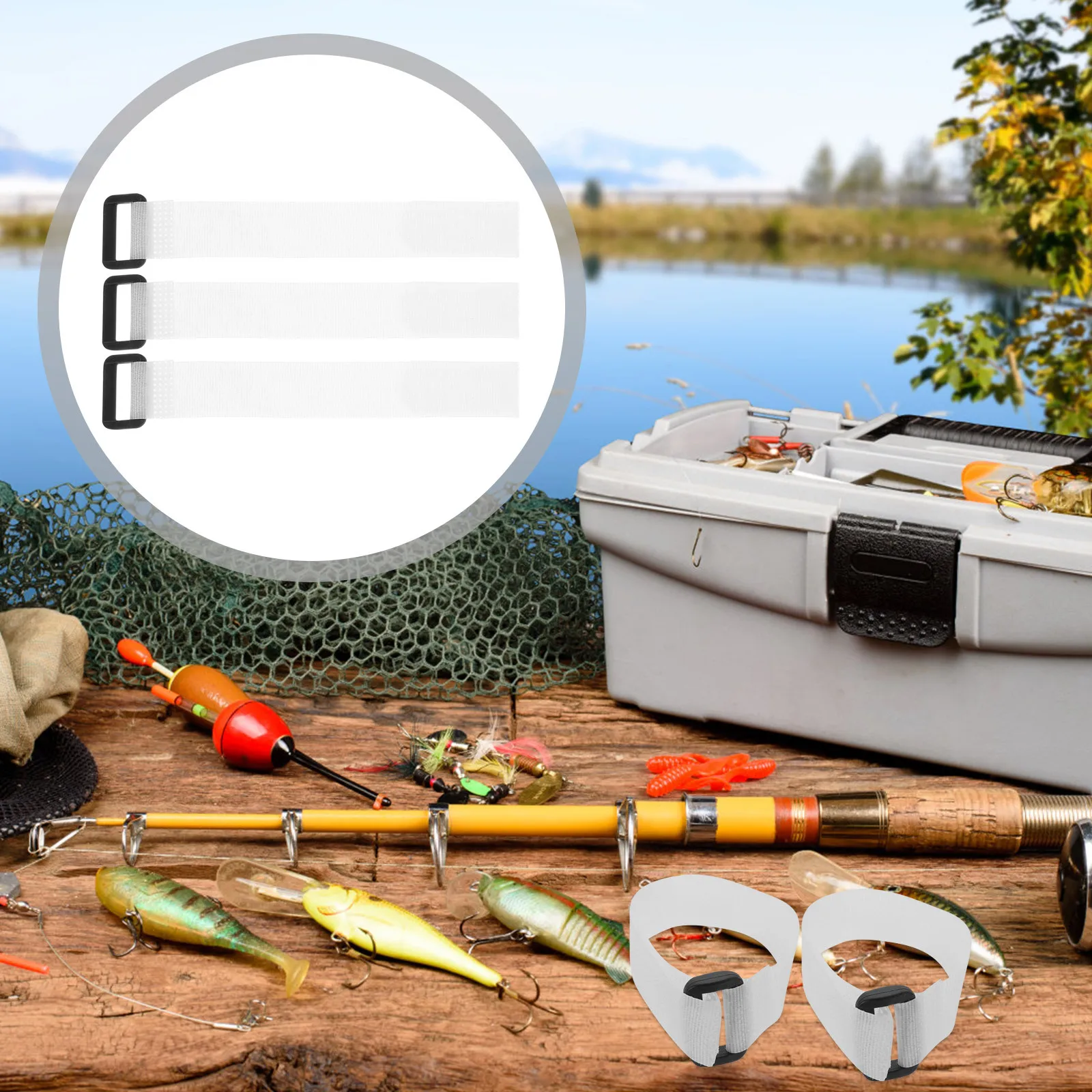 

30Pcs Fishing Rod Straps Adjustable Nylon Carrier for Fishing Accessories Organize Rods and Gear