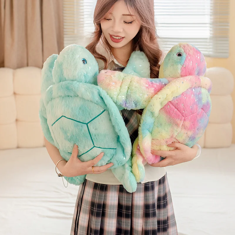 

New Turtle Doll Throw Pillow Give Girls Gift Tanabata New Cute Cartoon Turtle Plush Toy Colour Toy Birthday Toy Gift