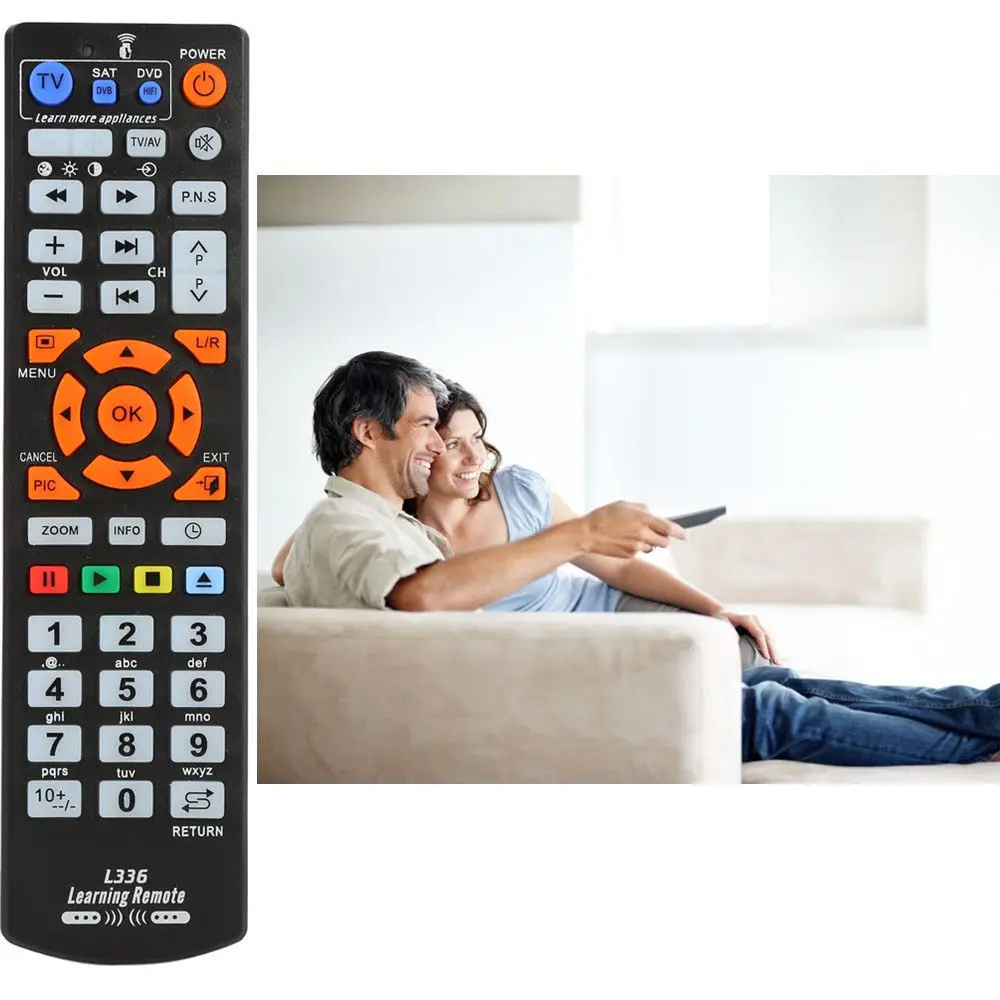 

Universal Smart L336 IR Remote Control with Learning Function Copy for TV CBL DVD SAT STB DVB HIFI TV BOX VCR STR-T