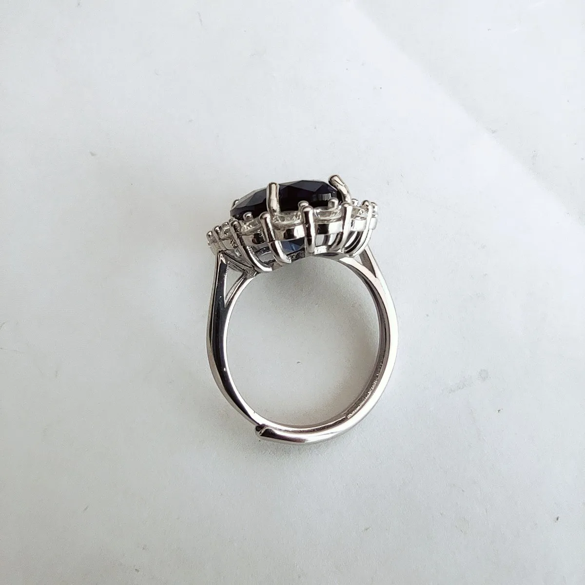 KJJEAXCMY Fine Jewelry 925 Sterling Silver Inlaid Natural Sapphire Gemstone Ring Female Popular Support Detection Trendy