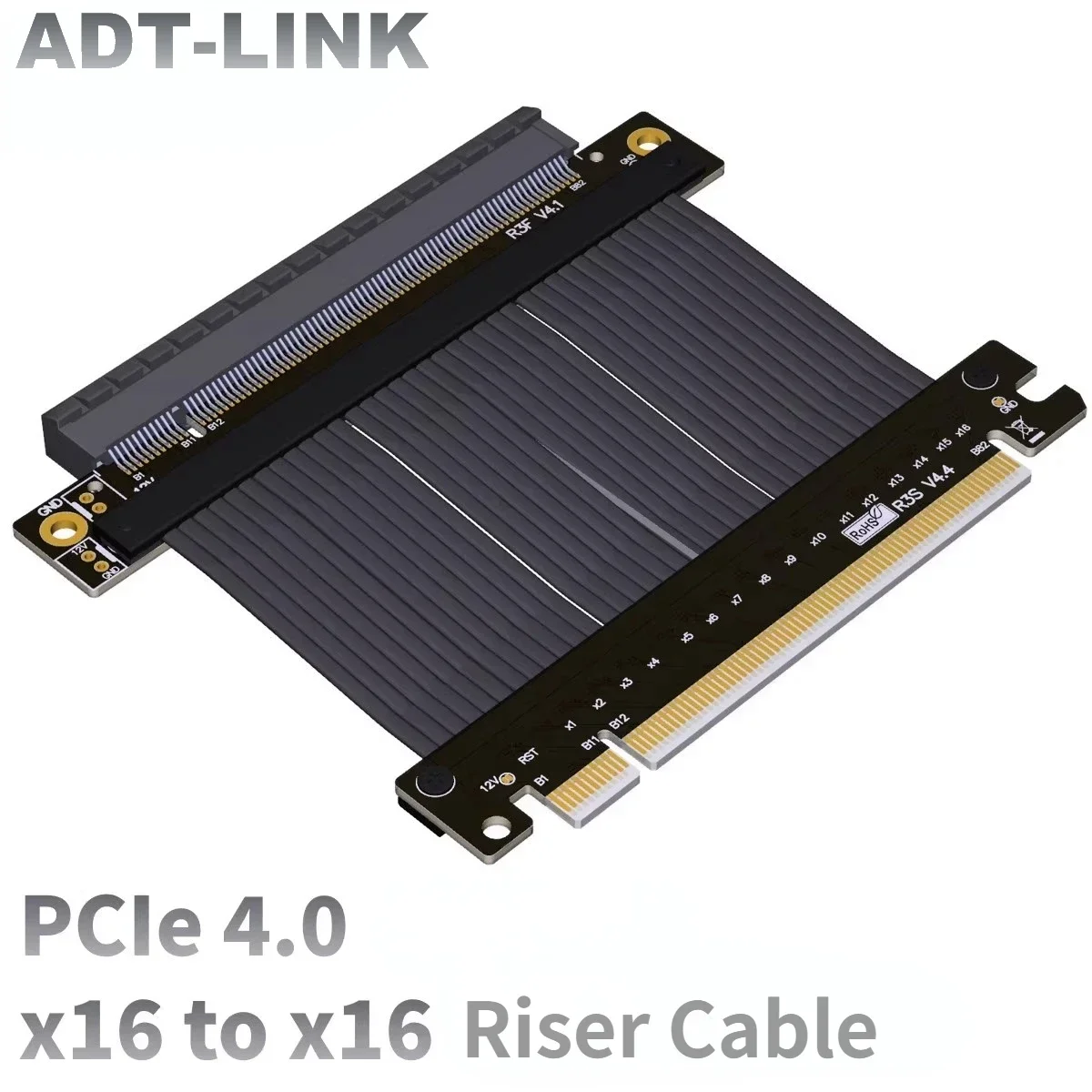 

ADT-Link Extreme High Speed PCI-E 4.0 x16 to x16 Riser Cable PCIe 4.0 Adapter ATX GPU Gaming RTX 3090 Video Cards Vertical Mount