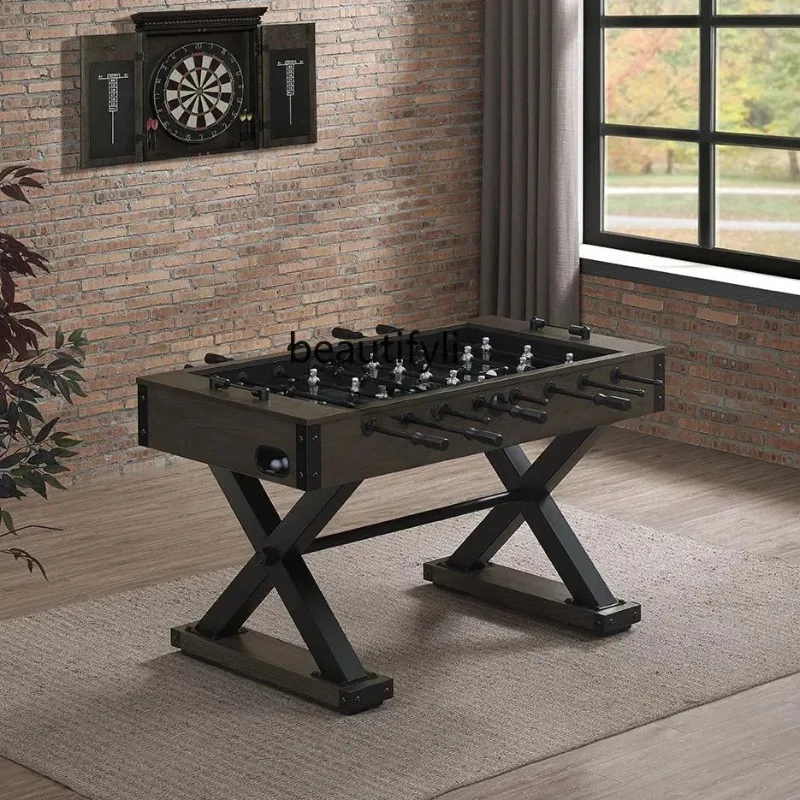 LHY26 ss ss 26 Desktop Foosball Standard Retro Solid Wood Football Station Adult 8-Pole Dedicated Board Game