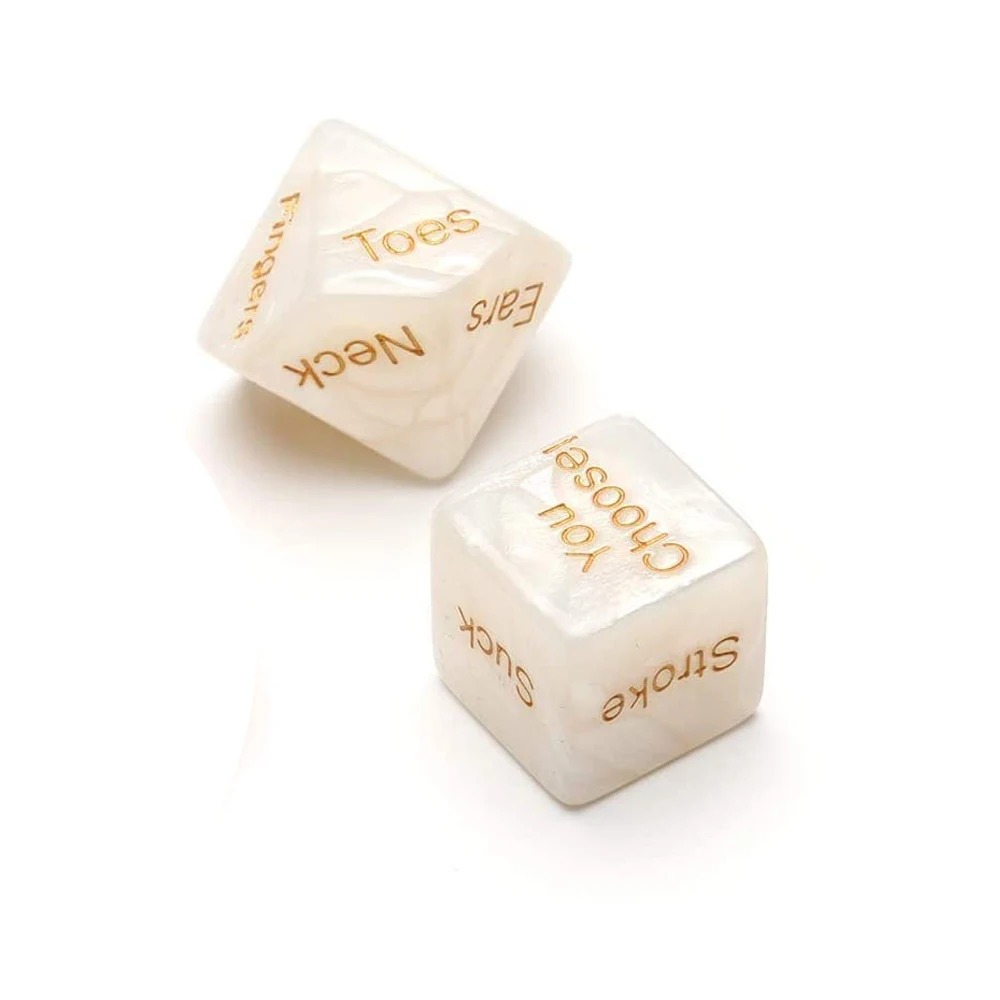 2Pcs Creative Role Playing Dice Couple Dice Party Dice Game Dice Fun Dice for Family Couple - Funny Novelty Gift for Him or Her