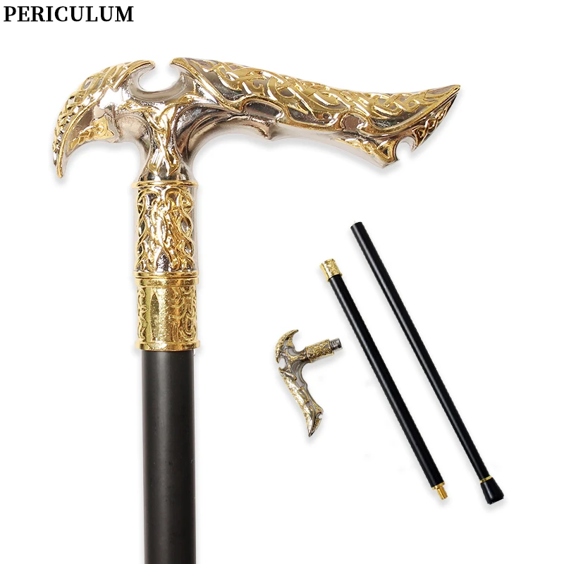 viking-celtic-axe-handle-walking-cane-in-silver-gold-alloy-detachable-decorative-walking-stick-medieval-cosplay-prop-for-men-and