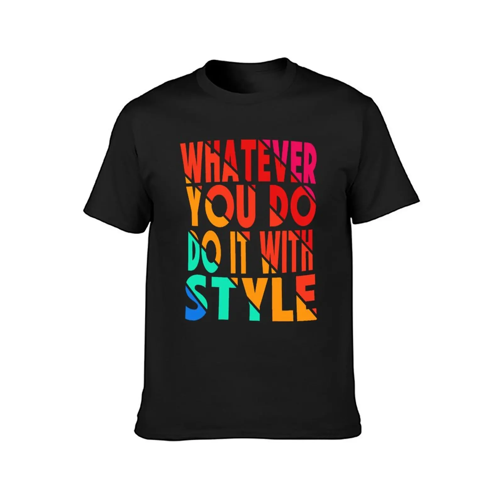 whatever you do do it with style T-Shirt boys animal print korean fashion Aesthetic clothing tops mens champion t shirts