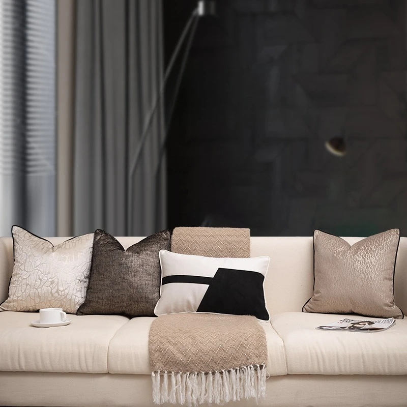 30x50/45X45CM Retro Light Luxury Throw Pillow Cover Schneier Homestay Waist Cushion Cover Decor Home Decorative Pillowcase