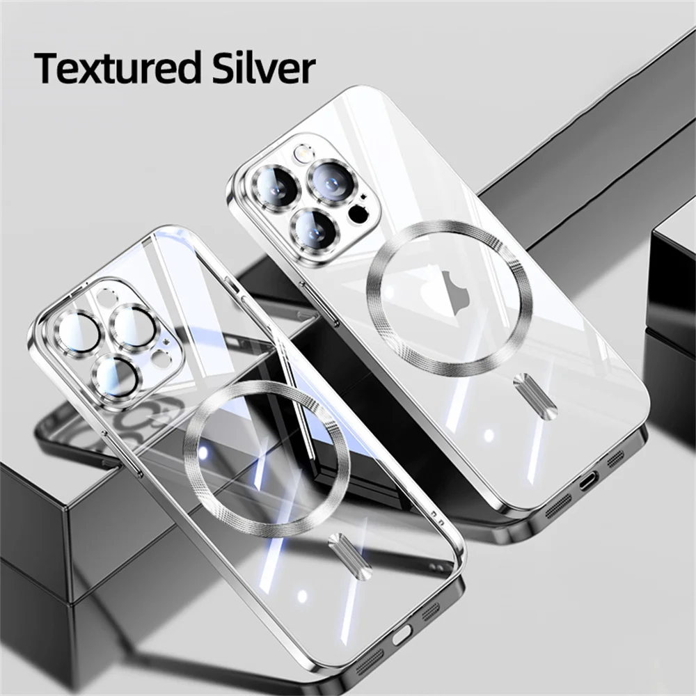 Ultradünne, transparente, magnetische Schutzhülle mit Beschichtung für Magsafe, passend für iPhone 18, 17, 16 Pro Max, 15, 14, 11, 12, 13, mit Objektivschutz. – Detail 14