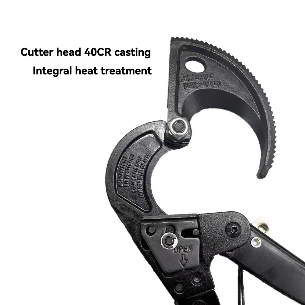 HS-520a/HS-325A Ratchet Cable Cutter, Heavy Duty Wire Cutter for Aluminum Copper Cable up to 400mm² , Manual Wire Cutting Pliers