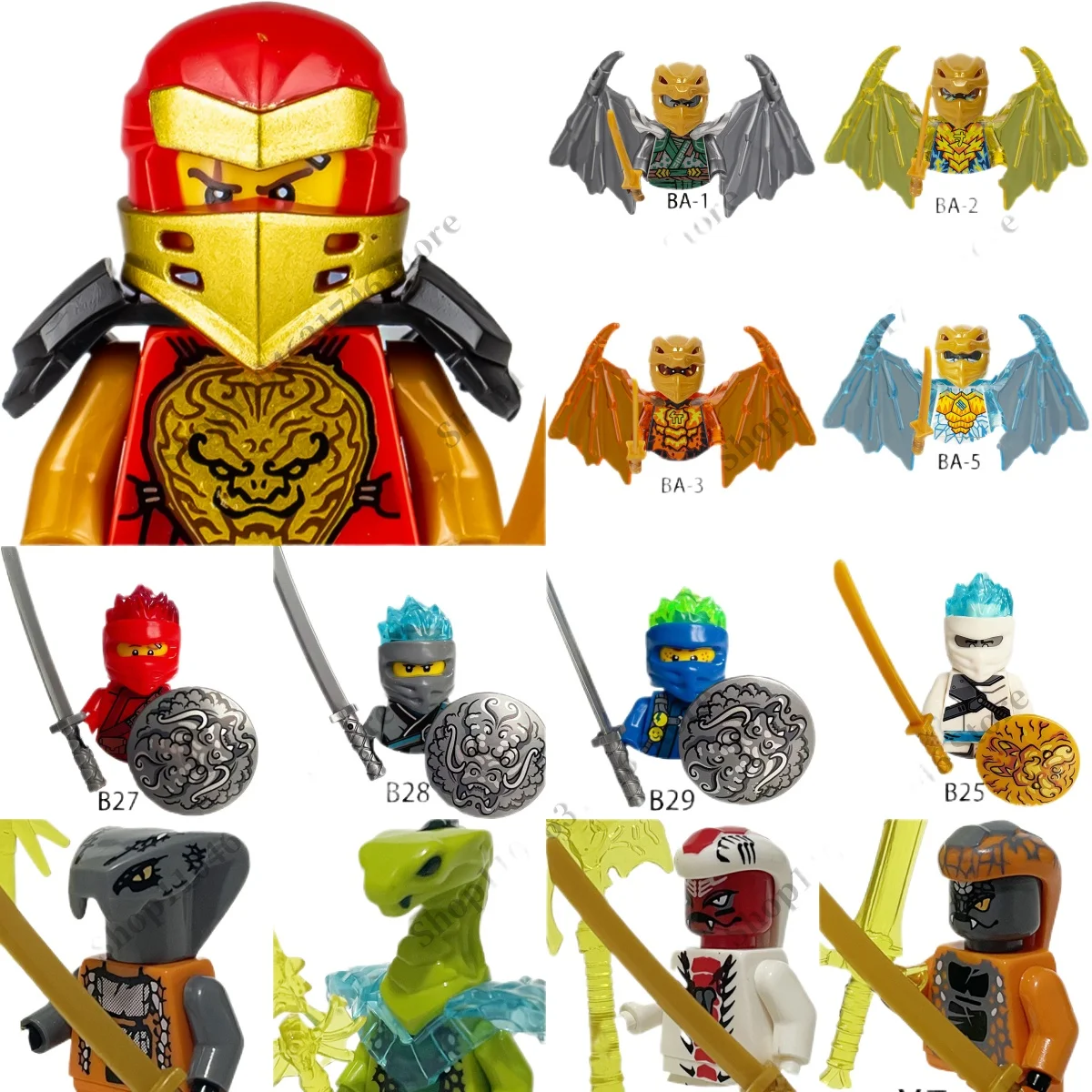 Ninja speelgoed Bouwsteen beeldje poppen kinderen mini baksteen poppen montage puzzels feest Festival geschenken