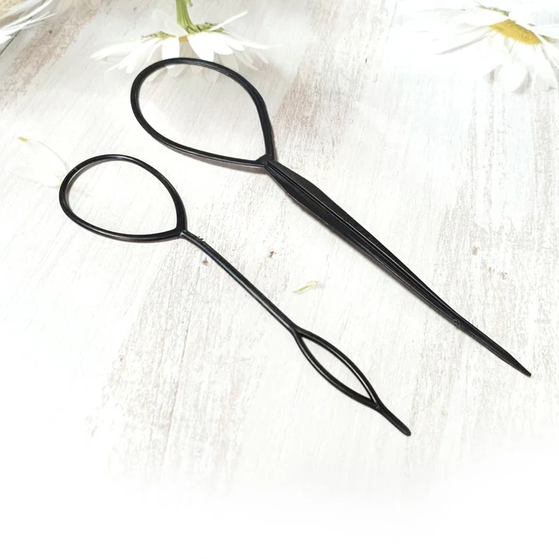 البلاستيك سحب مقاطع الشعر للنساء DIY أدوات التصميم دبابيس الشعر مشط كعكة الشعر صانع دونت تويست إكسسوارات الشعر تصفيف الشعر #4