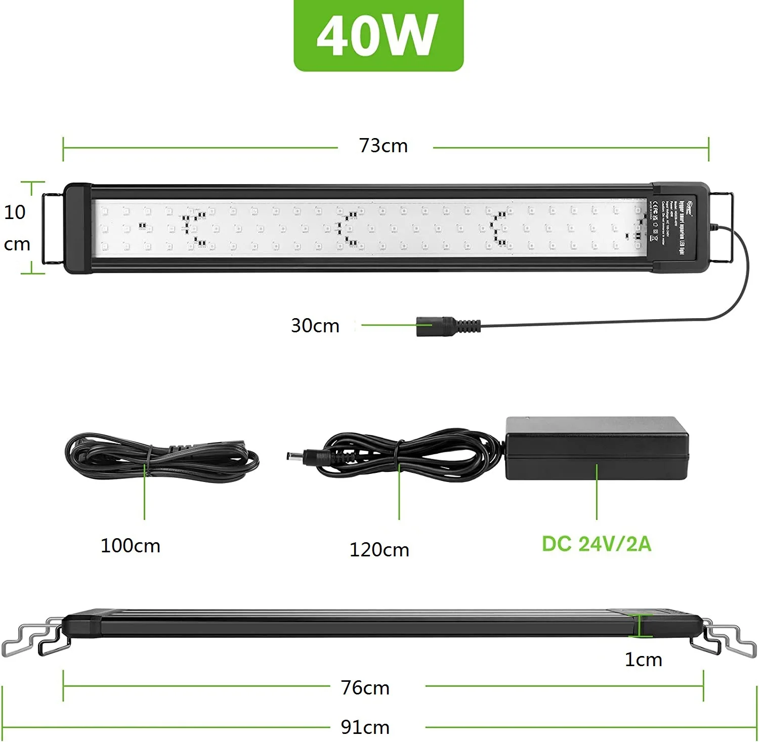 Slimme aquariumverlichting app-besturing volledig spectrum visbakverlichting Bluetooth koraalriflamp voor zoetwater- en zoutwateraquaria