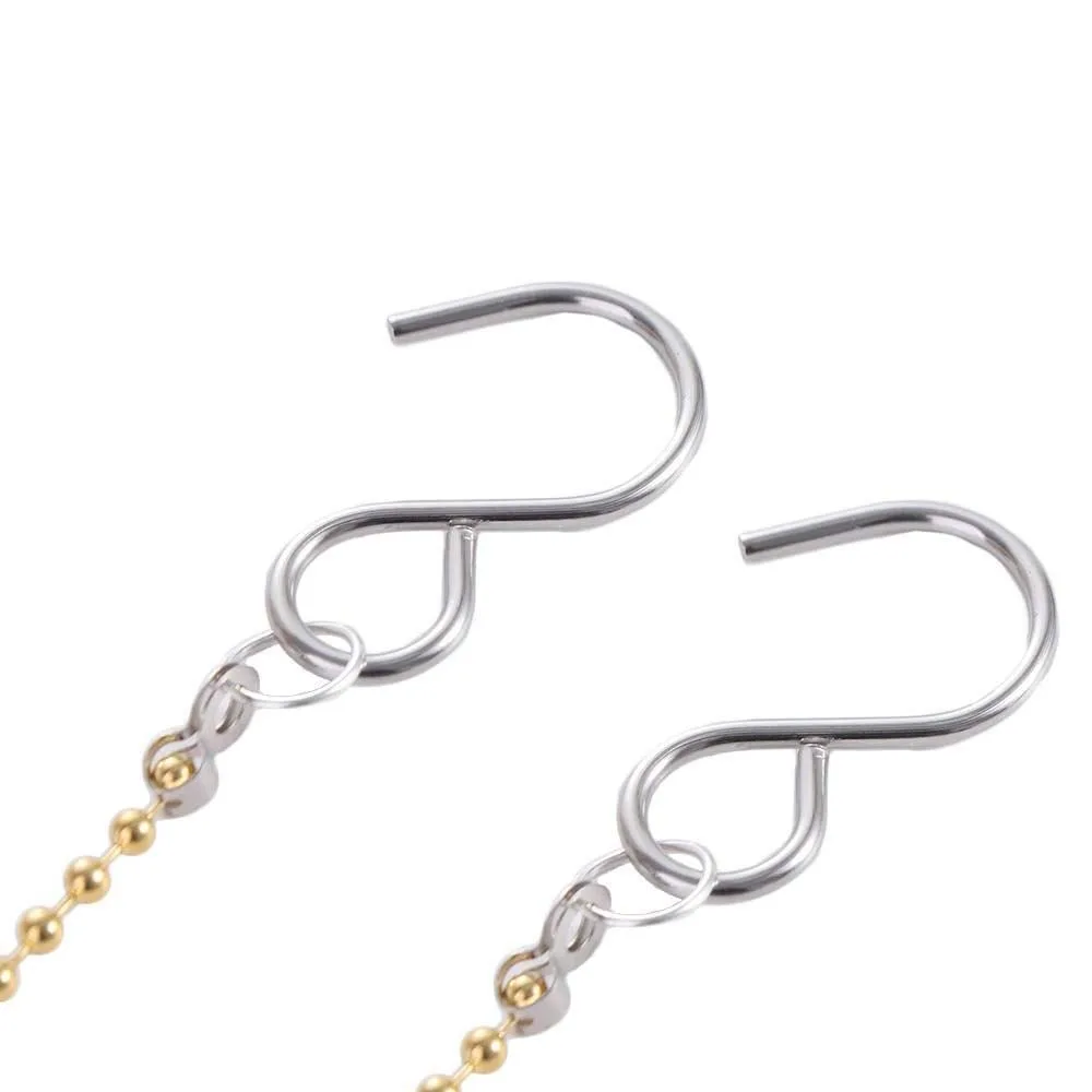 

2Pcs Copper Volleyball Net Height Measuring Chains Durability Golden Silver Measure Tool Referee Equipment Nets Equipment