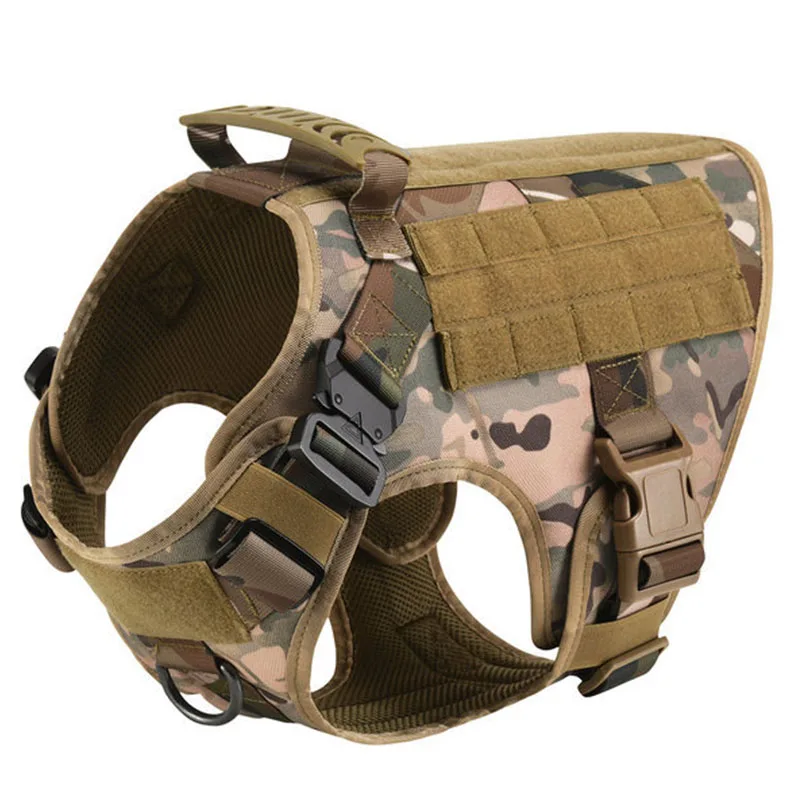Tactical Large Dog Harness Vest and Leash Set for German Shepherd Malinois