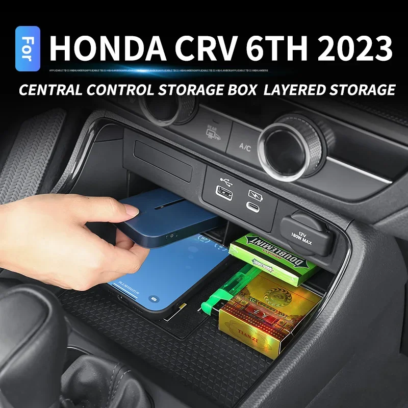 

Car Central control storage box For Honda CRV 2023 2024 NEW CR-V 6th Gen Increase storage Layered storage Interior Accessories