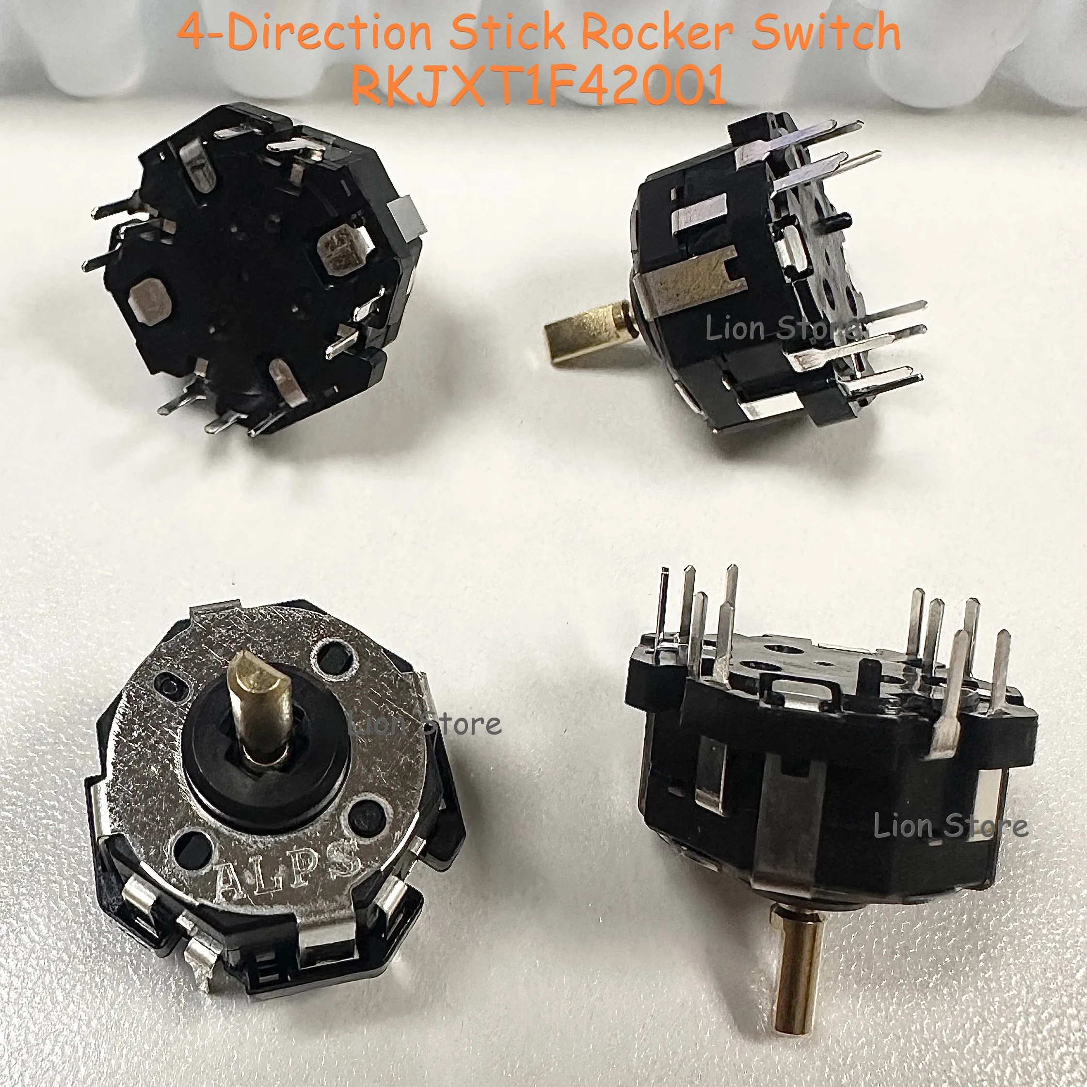 10 sztuk-100 sztuk/partia RKJXT1F42001 ALPS 4-kierunkowy przełącznik joysticka z przyciskiem centralnym enkodera