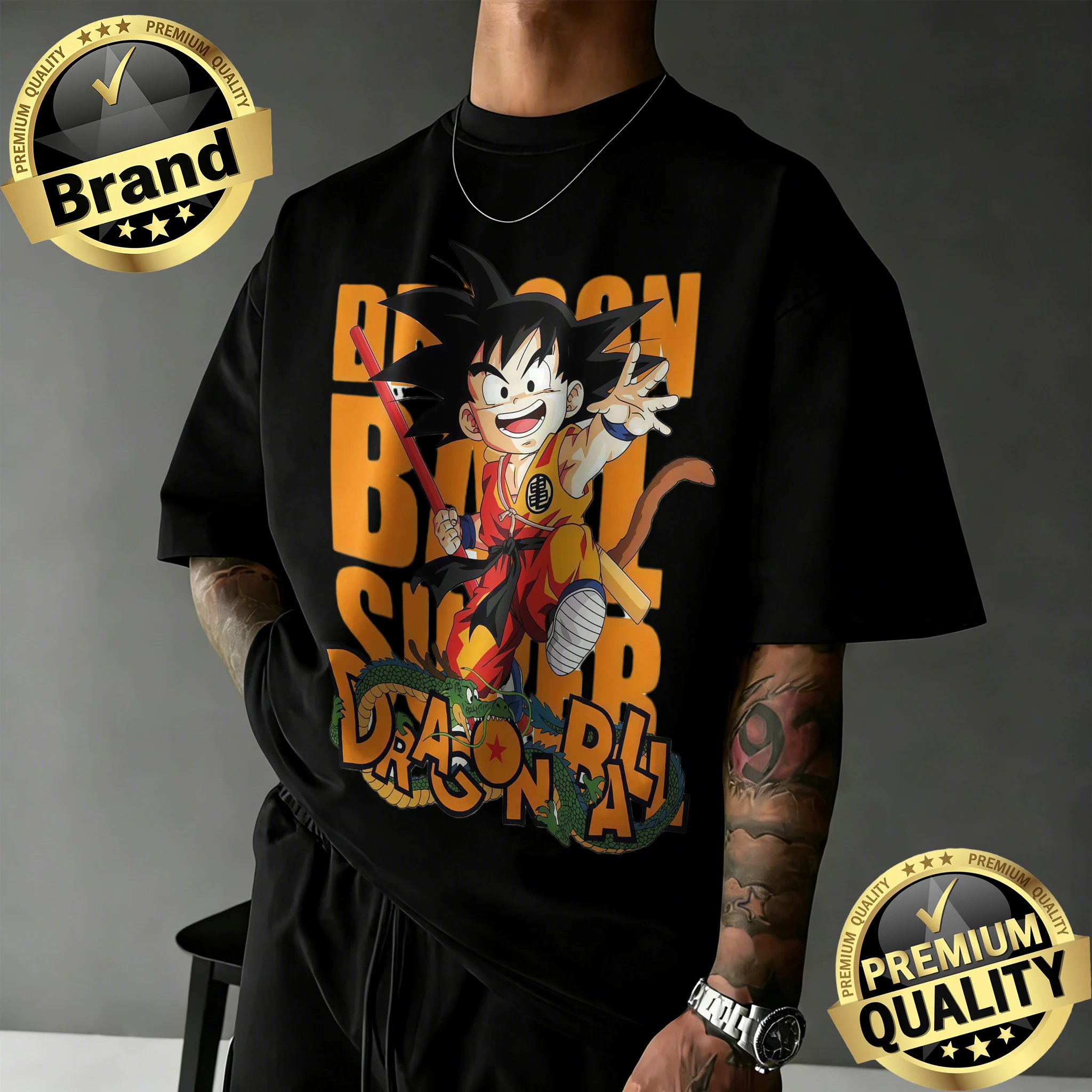 

2026 New Arrival Dragon Ball Cotton T-shirt Unisex Oversized Vintage Kid Goku Graphic Tee for DBZ Fans Casual Fit Anime Top Y2k